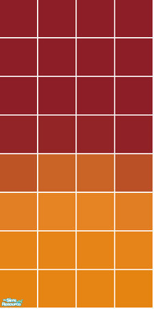 Sims 2 — Cocktail Tile Set - Orange Wall by s00z — 