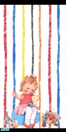 Sims 2 — kids stripes2 by skinflin — something funky for the kids bedroom walls/play rooms. crayon drawn stripes and kids