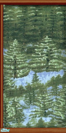 Sims 2 — am_winter_02 by Cruella — Snowy evergreens wallpaper.