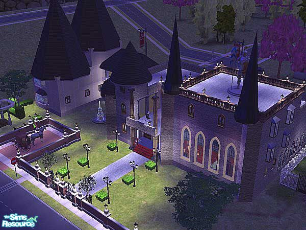 Sims 2 — Old castel by huabanzhu — almost NO custom items in the download 