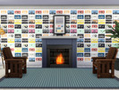 Sims 4 — Cassette Wallpaper by Saana89 — Retro styled wallpaper with cassette print. Base game recolour for all wall