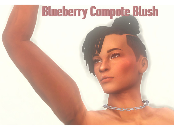 Sims 4 — [FF] Blueberry Compote by FreezysForever — A one-shade-fits-all blush that shimmers like a gloopy delicious