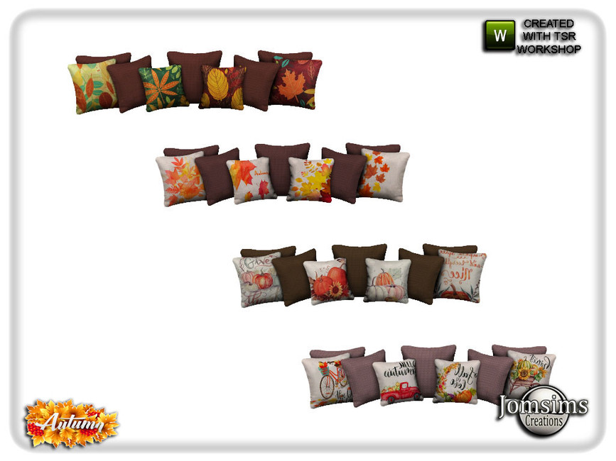 The Sims Resource Abby Autumn garden cushions sofa