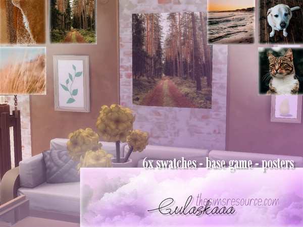 Sims 4 — Beautiful autumn vibes posters (in 6 swatches) by Gulaskaaa — Hello! There is actually my first cc upload here