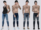 Sims 4 — Scarred Knee Denim Jeans (REDUX) by McLayneSims — TSR EXCLUSIVE Standalone item 6 Swatches MESH by Me NO