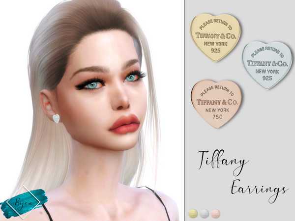 Sims 4 — [Bijou] Tiffany Earrings by Bijou_cc — * 3 swatches * Disallowed for random * Teen to Elder * Female * Base game