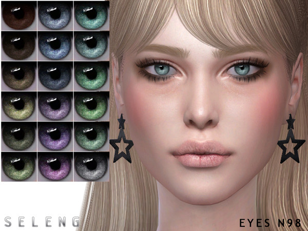 Sims 4 — Eyes N98 by Seleng — 18 colours Custom Thumbnail HQ mod compatible The picture was taken with HQ Mod *Compatible