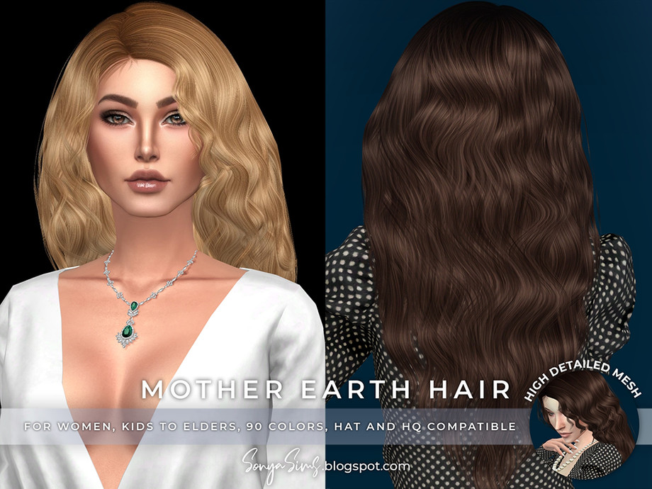 The Sims Resource - SonyaSims Mother Earth Hair