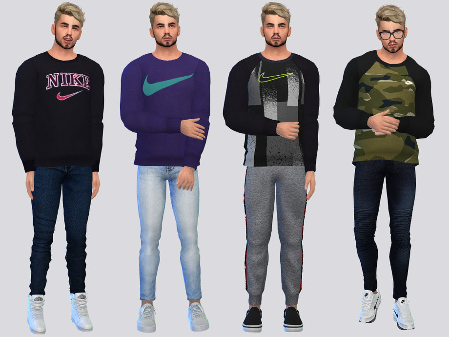 Bestaan kunstmest Onzeker The Sims Resource - NIKE Basic Sweatshirts