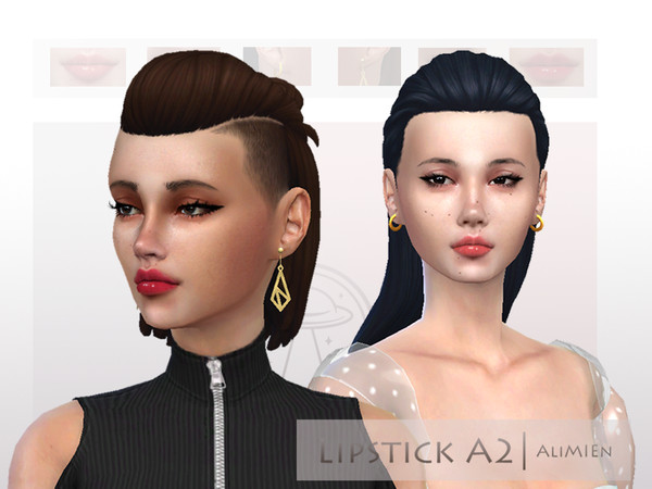 Sims 4 — Lipstick A2 by AliMIen — ~For teens to elder ~Made for female ~Has 19 colors ~Custom thumbnail