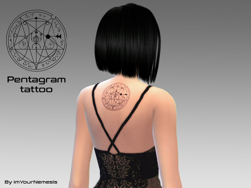 The Sims Resource  Doom pentagram tattoo