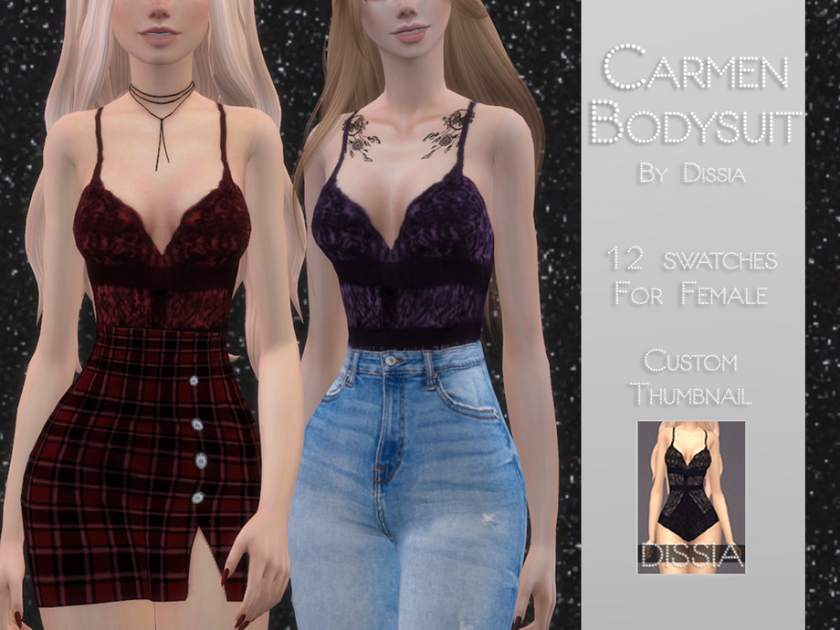 The Sims Resource - Carmen Bodysuit