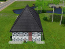 Sims 3 — Pink Geometric Starter Home no CC by wanderlust77 — Perfect house for 4 friends or 4 roommates. Includes 2
