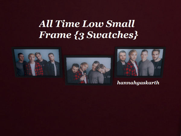 Sims 4 — All Time Low Small Frame by hannahgaskarth2 — One of the base game lockable frames that is unlocked for this All