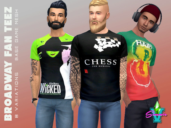 The Sims Resource - SimmieV Broadway Fan Teez