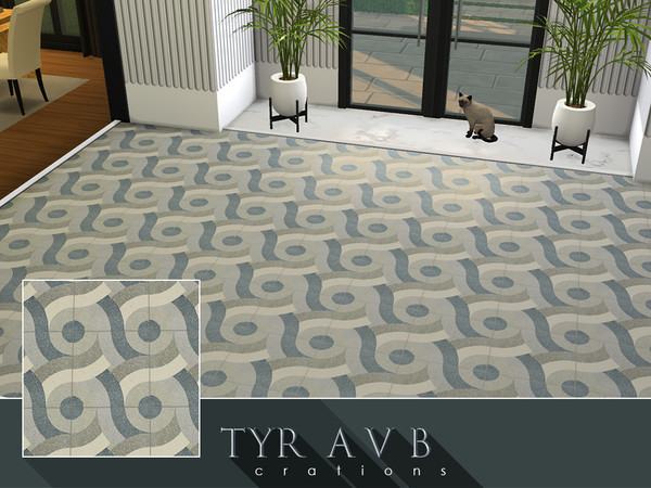 Sims 4 — Terrazzo Floor Tiles - Roman Style by TyrAVB — These are classical roman terrazzo flooring tiles, designed in