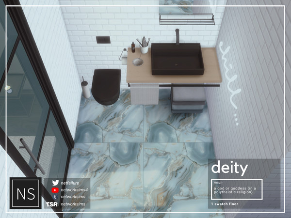 Sims 4 — Deity Marble Flooring - Networksims by networksims — A tiled marble floor.