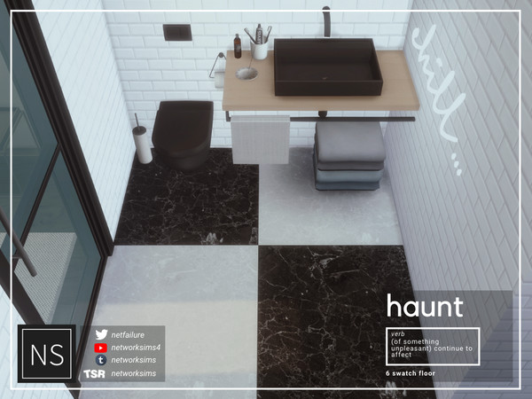 Sims 4 — Haunt Marble Flooring - Networksims by networksims — Tiled marble flooring in 6 colour swatches.
