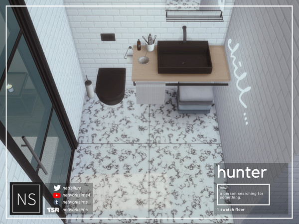 Sims 4 — Hunter Marble Flooring - Networksims by networksims — A tiled marble floor.