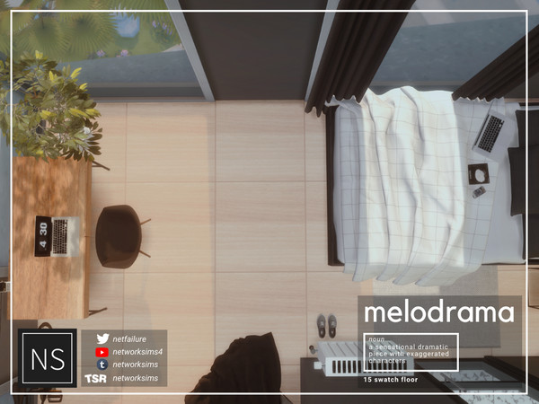 Sims 4 — Melodrama Wooden Floor - Networksims by networksims — A tiled wooden floor in 15 colour swatches.