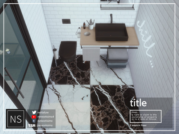 Sims 4 — Title Marble Flooring - Networksims by networksims — A tiled marble floor in 2 colour swatches.