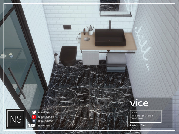 Sims 4 — Vice Marble Flooring - Networksims by networksims — A tiled marble floor.