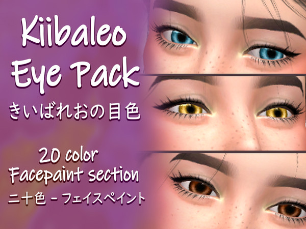 Sims 4 — Kii's Shining Iris Pack by kiibaleo — -20 colorful swatches -Found in Face Paint -HD Compatible 