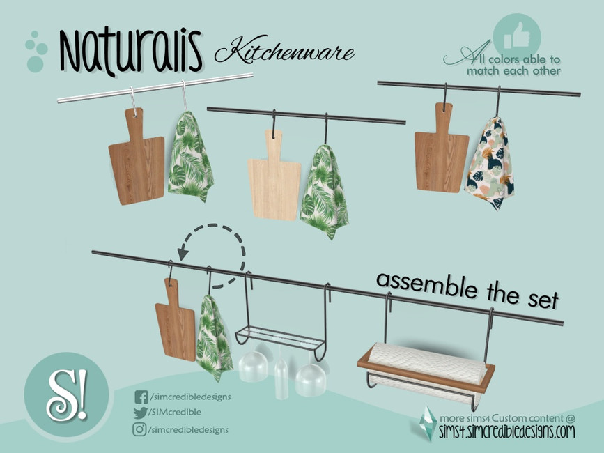 The Sims Resource Naturalis wall cutting board and kitchen cloth