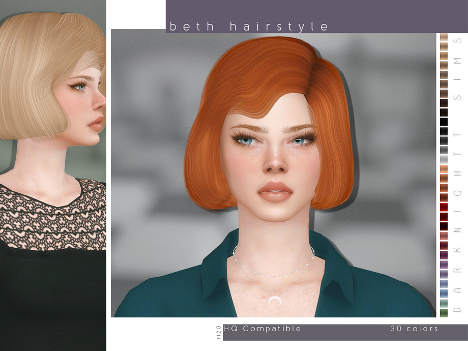 The Sims Resource - Beth Hairstyle