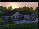 Sims 4 — Fairview Bungalow by MR_Design — Fairview Bungalow American Modern Bungalow featuring 3 bedrooms, 2 bathrooms, a
