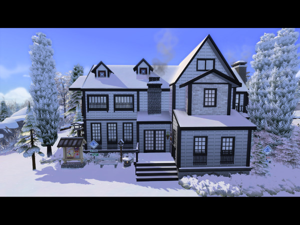Sims 4 — Mountain Family Resort by AudreyPetit — A resort in the mountains perfect for two families with a kid. A place