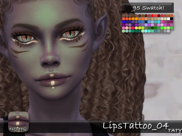 Sims 4 — [Ts4]Taty_LipsTattoo_04 by tatygagg — - Female, Male - Human, Alien - Teen to Elder - Hq Compatible - Skin