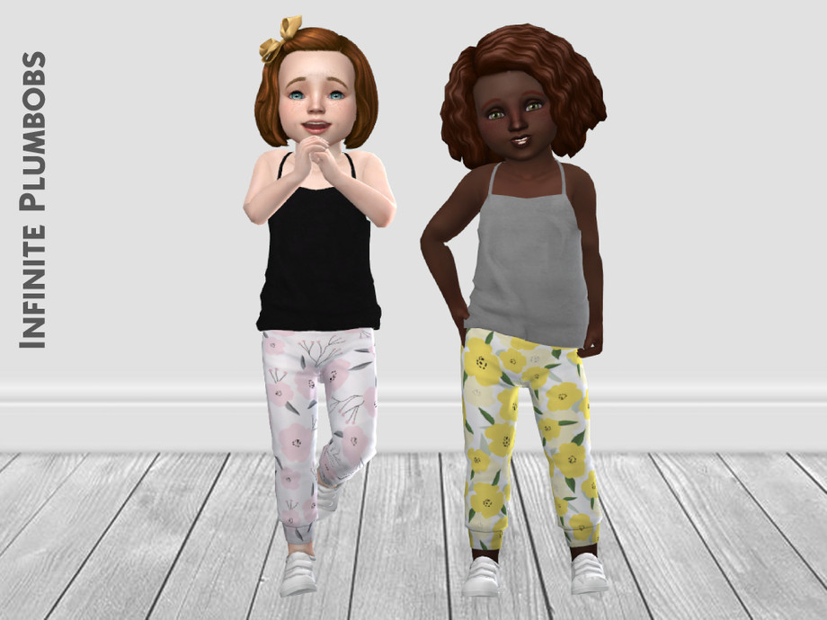 The Sims Resource Ip Toddler Floral Joggers