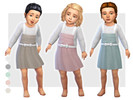 Sims 4 — Comfy Toddler Dress 01 by Simsefin — A comfy toddler dress! - Dress / outfit with cotton texture - 5 swatches