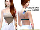Sims 4 — CC.Veny V Top by carvin_captoor — Created for sims4 Original Mesh All Lod 8 Swatches Don't Recolor And Claim you