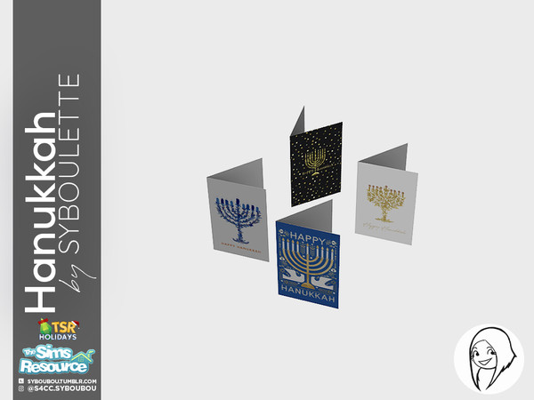Sims 4 — Holiday Wonderland - Hanukkah - Wishcard by Syboubou — Some cards are so beautiful that they deserve to be part