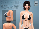 Sims 4 — "Do you feel held?" Tattoo by CereusSims by cereussims — Inspired by one of my personal favorite