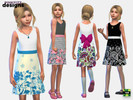 Sims 4 — Junior Party Flower Dress by Pinkfizzzzz — Gorgeous little party dress for your gorgeous mini sims!!