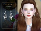 Sims 4 — S-Club ts4 LL EARRINGS 202031 by S-Club — The leaf jasmine earrings, hope you like, thank you.