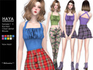 Sims 4 — HAYA - Tank Top/Blouse by Helsoseira — Style : Ruched chest detail tank top/blouse Name : HAYA Sub part Type :