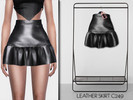 Sims 4 — Leather Skirt C249 by turksimmer — 6 Swatches Compatible with HQ mod Works with all of skins Custom Thumbnail