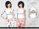 Sims 4 — Cats PJ Sweater for Women 01 by remaron — ==== MESH EDIT ==== -06 Swatches available -All lods -Custom CAS