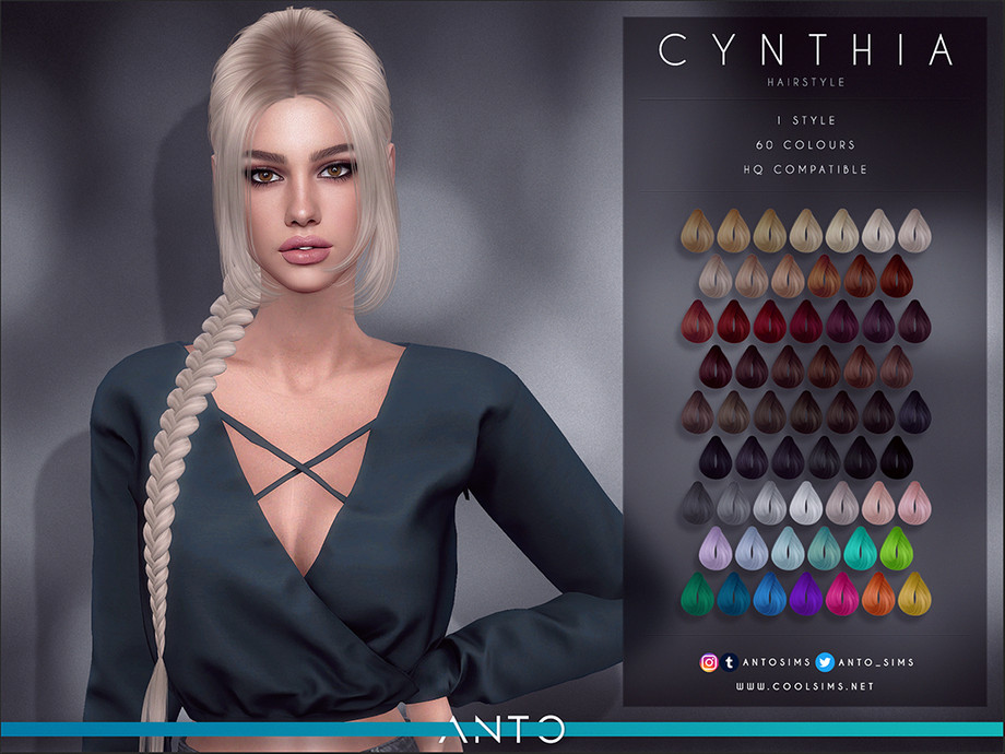 The Sims Resource Anto Cynthia Hairstyle