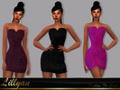 Sims 4 — Dress Cariny by LYLLYAN — Dress in 6 colors. Base game.