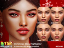 Sims 4 — Holiday Wonderland - Christmas Glow Highlighter by MSQSIMS — - Base Game - Teen-Elder - Female - 4 Swatches - HQ