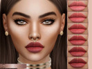 Sims 4 — Lipstick NB43 by MSQSIMS — - Base Game - Teen-Elder - Female - 6 Swatches - HQ Mod Compatible - Custom Thumbnail