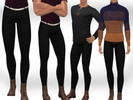 Sims 4 — Male Sims Black Jeans With Belt by saliwa — Male Sims Black Jeans With Belt For Everyday Wear Full Design by