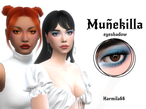 Sims 4 — Munekilla eyeshadow by Karmila66 — basegame compatible 7 swatches
