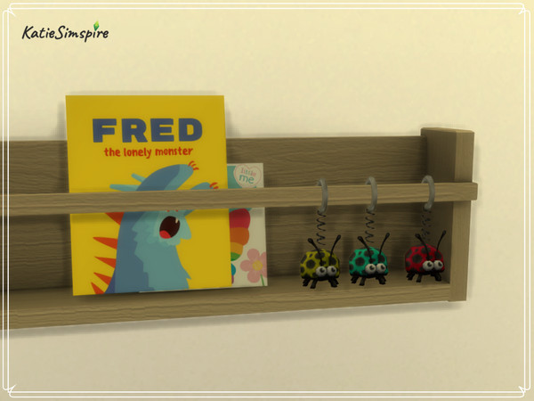 Sims 4 — Ladybird by Katiesimspire — Customise your own toddler bookcase with many different books and some toys from set