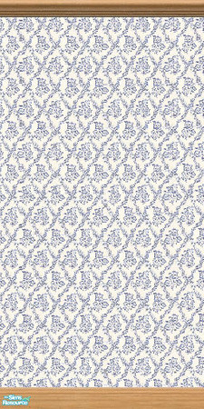 Sims 2 — Blue Flowers Wallpaper 2 by Nonny_Rhee — 